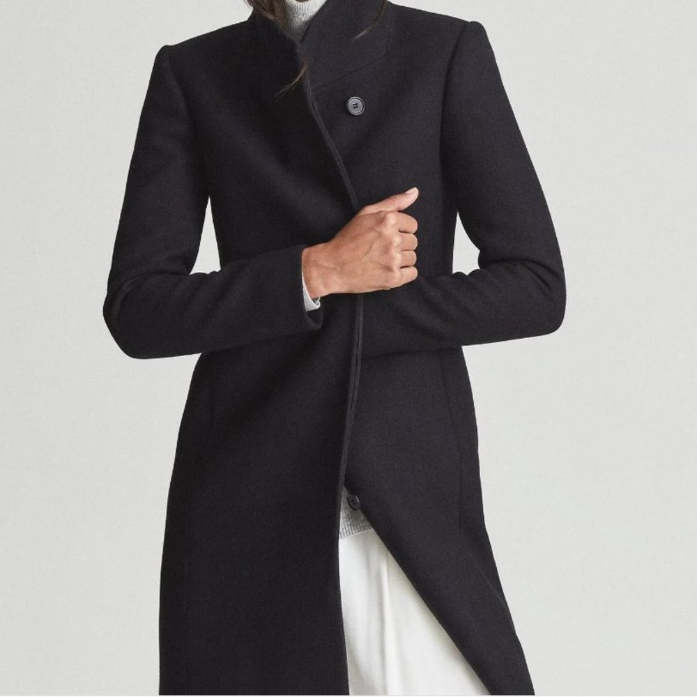 Reiss - Mia Wool Blend Coat - Dark Navy